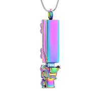 FHGSPQWM Bijoux de crémation pour animaux de compagnie et humains en acier inoxydable avec train tenant des cendres ou des cheveux - Confortables - Pendentifs cadeaux commémoratifs
