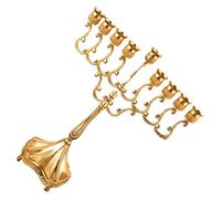 FHGSPQWM Bougeoir traditionnel classique Hanoukka en métal à 9 branches pour centres de table