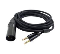 FHGSPQWM Câble d'interconnexion auditive Studio 4 broches mâle vers double 3,5 mm 4N Noyaux en cuivre nu améliore le blindage du cordon auditif de scène