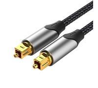 FHGSPQWM Câble en fibre optique SPDIF de 1 m/1,5 m/2 m/3 m de long, interfaces SPDIF, compatibilité avec les amplificateurs de barre de son, câble SPDIF en fibre optique noire