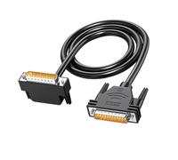 FHGSPQWM Câble parallèle DB25 mâle vers mâle à angle droit avec blindage en feuille d'aluminium pour périphériques d'ordinateur