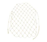 FHGSPQWM Chaîne de cheveux avec perles d'imitation - Design respirant - Confortable - Longue tenue décontractée - Élégante chaîne de cheveux avec perles