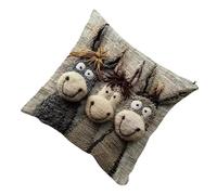 FHGSPQWM Charm Donkey Designs Housse de coussin en peluche douce pour canapé, lit, décoration relaxante