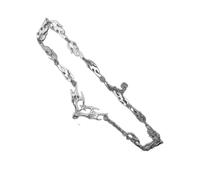 FHGSPQWM Collier avec pendentif en forme de cœur creux et flamme d'épine - Pour une expression hip-hop et une utilisation polyvalente - Pour les fêtes et les tenues quotidiennes, One Size, Comme