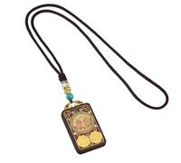 FHGSPQWM Collier avec pendentif léger et confortable en ébène et cuivre pour porter au quotidien Amulette bouddhiste, One Size, Comme décrit, Comme décrit.