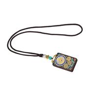 FHGSPQWM Collier avec pendentif léger et confortable en ébène et cuivre pour porter au quotidien Amulette bouddhiste, One Size, Comme décrit, Comme décrit.