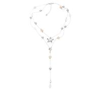FHGSPQWM Collier de perles synthétiques décorées avec des étoiles à cinq points - Accessoire délicat - Pendentif étoile à cinq points