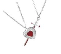 FHGSPQWM Collier pour couple avec pendentif en forme de cœur en alliage pour petit ami, petite amie, cadeau de Saint-Valentin, One Size, Comme décrit, Comme décrit.