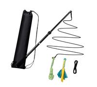 FHGSPQWM Corde à taquiner pour chien avec tige extensible et corde en nylon pour jeu interactif balle à mâcher ensemble de jouets