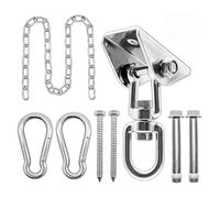FHGSPQWM Crochet de plafond renforcé résistant à la rouille 250 kg rotatif pour intérieur et extérieur Hamacs suspendus Chaises suspendues Équipement de gym Chaîne balançoire avec rotation