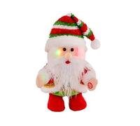 FHGSPQWM Décorations de Père Noël en mouvement avec lumière LED et mélodies de vacances pour décorations de Noël et idées cadeaux Décoration interactive de Père Noël