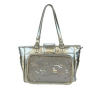 FHGSPQWM Élégant sac à main rembourré étincelant pour un rangement volumineux et polyvalent, préférences de transport moderne, jeune, mode, dessin animé, costume, Argenté.