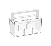 FHGSPQWM Élégante boîte transparente de grande capacité avec poignée de transport adaptée à divers besoins d'organisation de la maison Boîte de rangement transparente de grande capacité