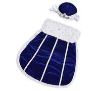 FHGSPQWM Ensemble cape et chapeau couronne de luxe pour animal de compagnie facile à porter pour un usage quotidien, Halloween, cosplay et rassemblements à thème