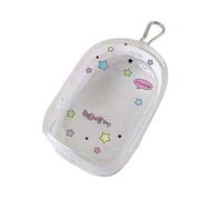 FHGSPQWM Étui de protection en PVC transparent pour figurines de poupée avec compatibilité porte-clés et rangement pour poupées miniatures, objets de collection, sac de rangement portable, Étoiles