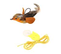 FHGSPQWM Jouet réaliste pour chats avec son de grimace - Stimulations du son d'oiseau - Jouet pour soulager l'ennui des animaux domestiques