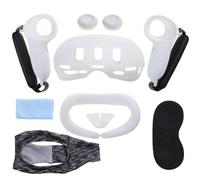 FHGSPQWM Kit complet d'accessoires de 7 pièces pour objectif de jeu, poignées de manette, couvre-visage à bascule, protection complète contre les chocs
