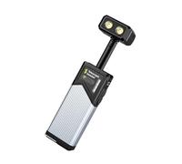 FHGSPQWM Lampe de travail télescopique portable, angles réglables, batterie 1400 mAh, étanche, texture en alliage d'aluminium, pour camping en plein air, lampe de poche rétractable