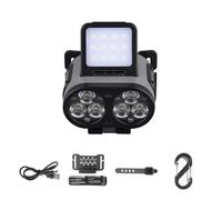 FHGSPQWM Lampe frontale rotative à induction rechargeable 6 modes d'éclairage pour randonnée activités de plein air chapeau lumière LED casque rigide