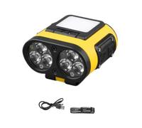 FHGSPQWM Lampe frontale rotative à induction rechargeable 6 modes d'éclairage pour randonnée activités de plein air chapeau lumière LED casque rigide