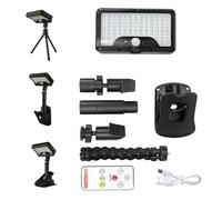 FHGSPQWM Lampe solaire multifonction avec détection de mouvement, marche/arrêt automatique, lumière de porche de sécurité pour mur extérieur, clôture, balustrade, lampe de cour extérieure