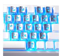 FHGSPQWM Lot de 21 touches ergonomiques transparentes avec motif papillon et amour réduisant la fatigue de frappe