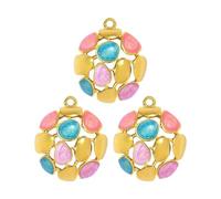 FHGSPQWM Lot de 3 pendentifs en acier inoxydable avec étoiles de mer, tournesols, tortues, soleil pour femme, collier, accessoires de bijoux, pendentif tortue soleil, One Size, Comme décrit, Comme