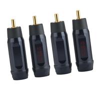 FHGSPQWM Lot de 4 connecteurs auditifs mâles finition dorée pour la maison et le studio