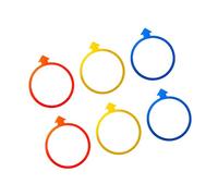 FHGSPQWM Lot de 6 cercles d'agilité avec indicateurs de direction parfaits pour l'entraînement sportif et les exercices de développement de l'enfant, anneaux de vitesse flexibles pour l'athlétisme
