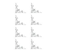 FHGSPQWM Lot de 8 protections d'angle en métal pour livres - Application à clip simple - Utilisation multifonctionnelle - Texture métallique pour articles en papier, Petit, Comme décrit, Comme décrit.