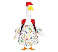 FHGSPQWM Oies en ciment interchangeables avec thèmes d'esprit scolaire, résistant aux intempéries et ornement de porche mignon statue de jardin avec accessoires de costume