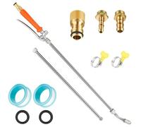 FHGSPQWM Outil de pulvérisation extensible en acier durable avec verrouillage 3 réglages de longueur pour le jardinage, l'irrigation agricole, baguette d'arrosage en acier de type lourd
