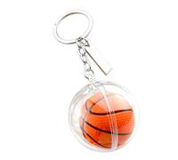 FHGSPQWM Porte-clés authentique en acrylique en forme de basket-ball - Accessoire tendance pour les amateurs de sport et les styles décontractés, Étiquette longue, taille unique