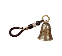 FHGSPQWM Porte-clés cloches en alliage résistant à la corrosion associé à un pendentif traditionnel bouddhiste en corde, accessoire léger pour mantra, b, taille unique