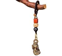 FHGSPQWM Porte-clés cloches en alliage résistant à la corrosion associé à un pendentif traditionnel bouddhiste en corde, accessoire léger pour mantra, C, taille unique