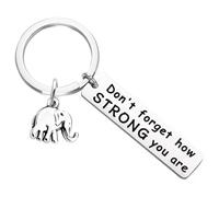 FHGSPQWM Porte-clés éléphant inspirant en métal pour la maison, le bureau, la sagesse, l'affirmation positive pour les amis, la famille, décoration de bureau en métal, b, taille unique