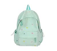 FHGSPQWM Sac à dos à motif étoile pour adolescents avec sangle respirante, plusieurs poches, sac pratique en nylon, activités de plein air, sac à dos organisateur multi-poches, Vert, Small