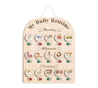 FHGSPQWM Tableau de progrès personnalisable pour enfants pour développer des horaires cohérents et des compétences de vie dans un tableau de comportement des enfants en bois solide