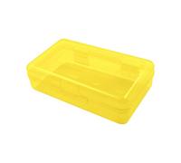 FHGSPQWM Trousse à crayons transparente résistante à l'eau - Boîte de rangement pour stylos rigides - Organisateurs de marqueurs artistiques colorés en polypropylène transparent pour artistes, jaune