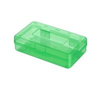 FHGSPQWM Trousse à crayons transparente résistante à l'eau - Boîte de rangement pour stylos rigides - Organisateurs de marqueurs artistiques colorés en polypropylène transparent pour artistes, Vert
