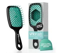 FHI Heat UNbrush Brosse Démêlante à Cheveux Secs ou Mouillés, Brosse à Cheveux Aérée, Brossage sans Douleur, Tous Types de Chevelure, Picots DuoFlex Antistatiques, Manche Léger, Turquoise Lagon