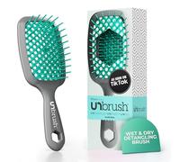 FHI Heat UNbrush Brosse démêlante pour un brossage sans douleur sur tous les types de cheveux humides ou secs, poils antistatiques DuoFlex durables, poignée légère, brosse à cheveux ventilée, Aurora