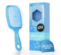 FHI Heat UNbrush Brosse Démêlante à Cheveux Secs ou Mouillés, Brosse à Cheveux Aérée, Brossage sans Douleur, Tous Types de Chevelure, Picots DuoFlex Antistatiques, Manche Léger, Bleu Saphir