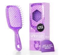 FHI Heat UNbrush Brosse Démêlante à Cheveux Secs ou Mouillés, Brosse à Cheveux Aérée, Brossage sans Douleur, Tous Types de Chevelure, Picots DuoFlex Antistatiques, Manche Léger, Lavande Améthyste