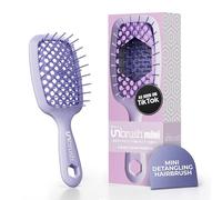 FHI Heat UNbrush Mini Brosse à Cheveux Démêlante et Aérée, Brossage sans Douleur, tous Types de Cheveux, Secs ou Mouillés, Picots DuoFlex Antistatiques, Manche Léger, Violet Clair Lilas