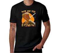 FHIAYRX Nice Day for Fishin - Viva la Dirt League T-Shirt Cotton Luxury Men's Round Collar Short Sleeves