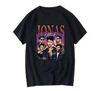 FHIAYRX Nick Jonas T Shirt Vintage 90s Jonass Movie NickJonass Vintage Washed Versatile Comfortable Top for Everyday Wear Casual Homme