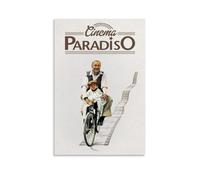 FHILTNMWC Affiche du film Cinema Paradiso encadrée sur toile avec cadre en bois intégré pour maison, chambre à coucher, garage, 40 x 60 cm, style sans cadre