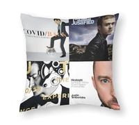 FHILTNMWC Justin Timberlake - Housse de coussin carrée décorative - Motif musique - Pour salon, chambre à coucher, canapé, voitures - 30 x 30 cm