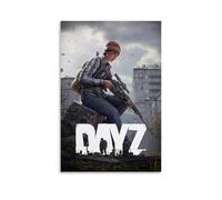 FHILTNMWC Poster amusant de jeu vidéo vintage DayZ Survival avec cadre en bois intégré pour la maison, la chambre à coucher, le garage, 50 x 75 cm, style sans cadre